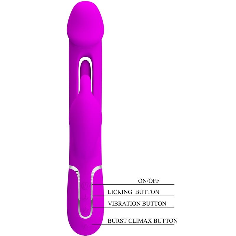 PRETTY LOVE - VIBRADOR COELHO DEJON 3 EM 1 MULTIFUNO FUCSIA - Toys "n" Us