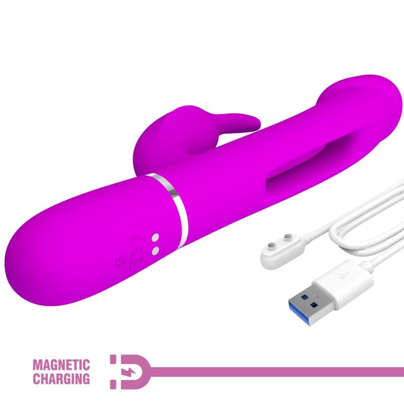 PRETTY LOVE - VIBRADOR COELHO DEJON 3 EM 1 MULTIFUNO FUCSIA - Toys "n" Us