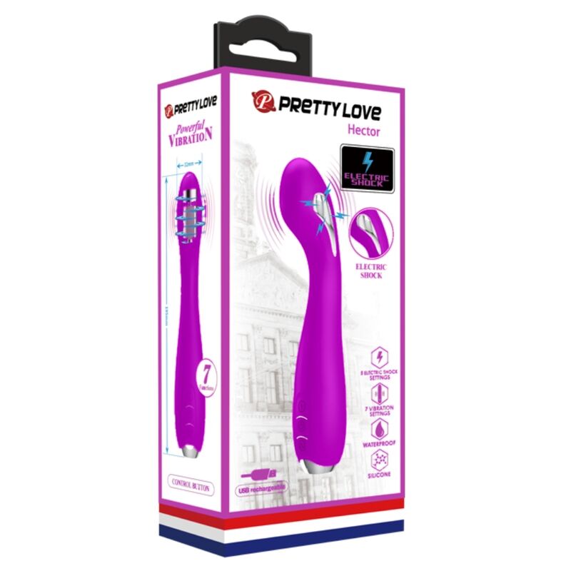 PRETTY LOVE - VIBRADOR DE ELETROCHOQUE RECARREGVEL HECTOR - ROXO IMPERMEVEL - Toys "n" Us