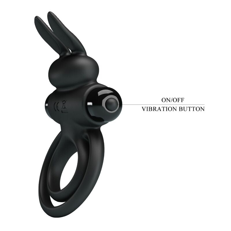 PRETTY LOVE - VIBRADOR III ANEL DE COELHO PARA PÊNIS PRETO - Toys "n" Us