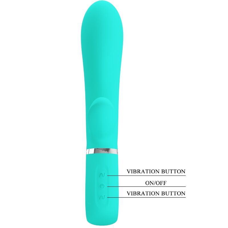 PRETTY LOVE - VIBRADOR MULTIFUNO G - SPOT THOMAS AQUA VERDE - Toys "n" Us