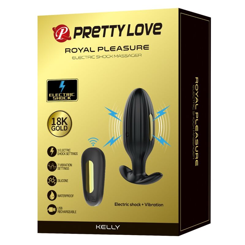 PRETTY LOVE - VIBRADOR RECARREGVEL ANAL KELLY PLUG PRETO - Toys "n" Us