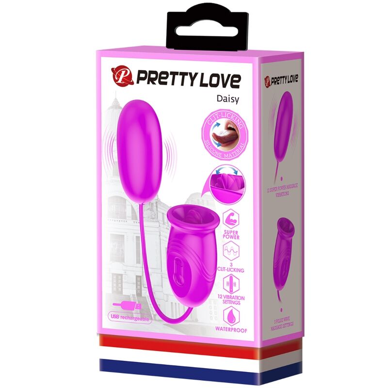 PRETTY LOVE - VIBRADOR RECARREGVEL DAISY DUAL EGG ROXO - Toys "n" Us
