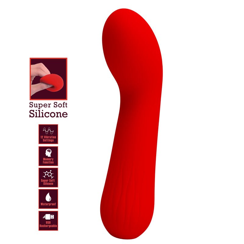 PRETTY LOVE - VIBRADOR RECARREGVEL FAUN VERMELHO - Toys "n" Us