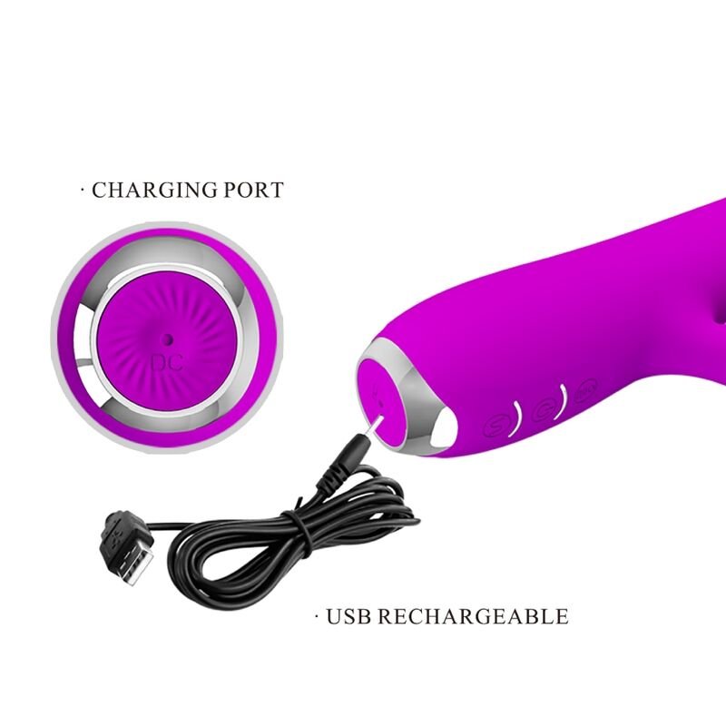 PRETTY LOVE - VIBRADOR RECARREGVEL RACHEL COM SUCKER ROXO - Toys "n" Us