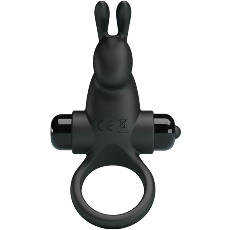 PRETTY LOVE - VIBRATING RING + RABBIT CLITORIS STIMULATOR 10 VIBRATIONS BLACK - Toys "n" Us