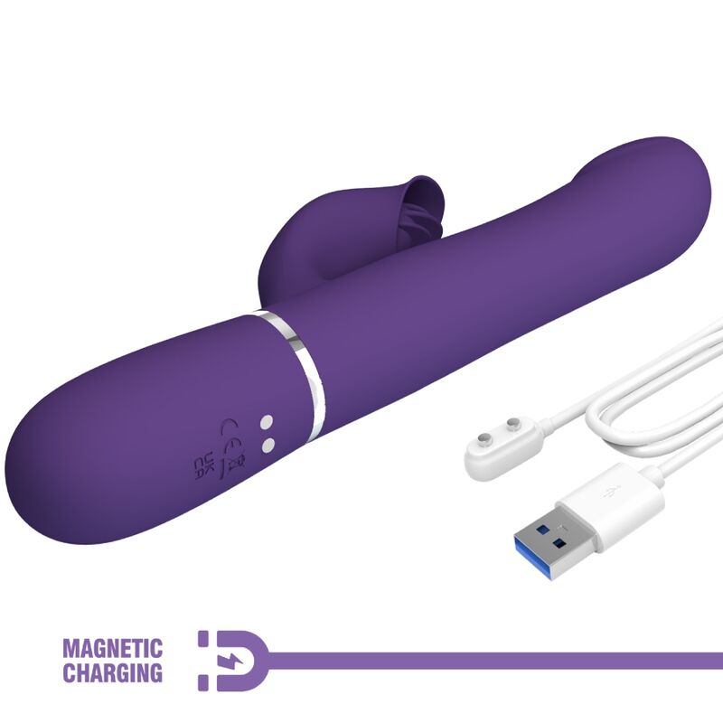 PRETTY LOVE - ZALIN VIBRADOR DE COELHO PÉROLAS 4 EM 1 ROXO - Toys "n" Us