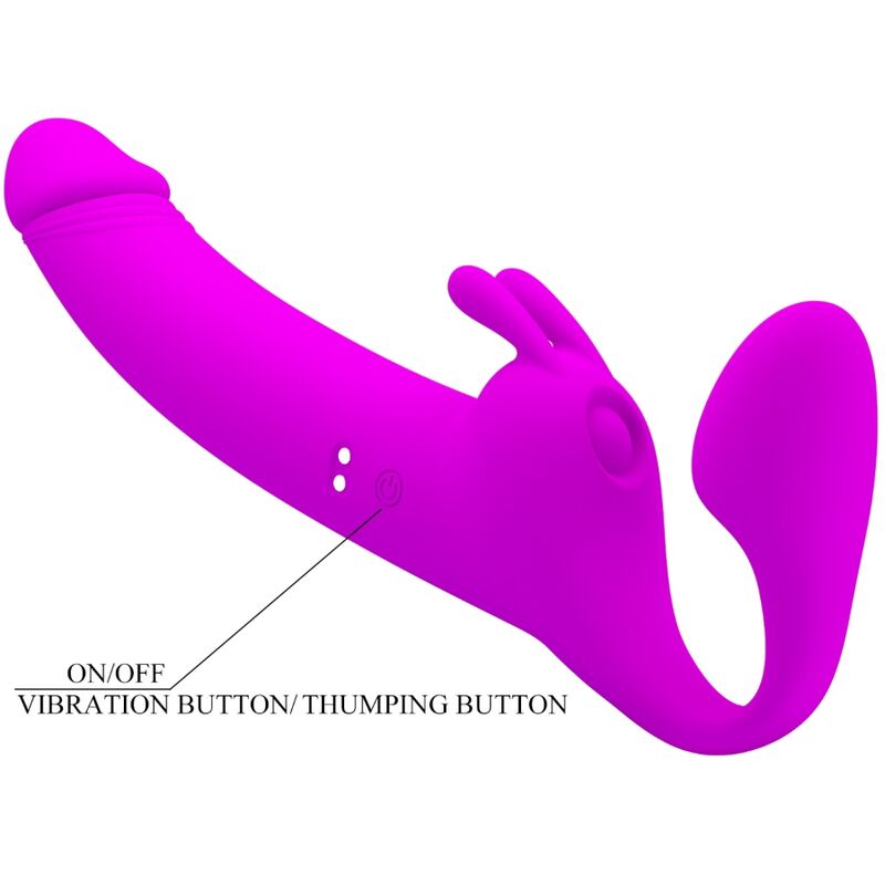 PRETTY LOVE - ZANINI STRAPLESS STRAP - ON 10 VIBRATIONS PURPLE - Toys "n" Us