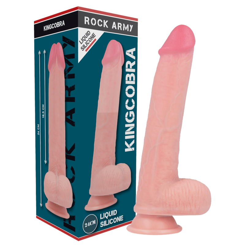 ROCKARMY - ARN S + LIQUID SILICONE DILDO PREMIUM KINGCOBRA 24 CM - O - 4.77 CM - Toys "n" Us