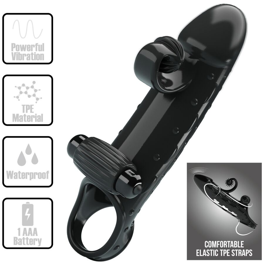 ROMANCE - VIBRATING PENIS SLEEVE BLACK - Toys "n" Us