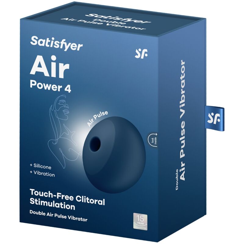 SATISFYER - AIR POWER 4 STIMULATOR & VIBRATOR 12 VIBRATIONS BLUE - Toys "n" Us