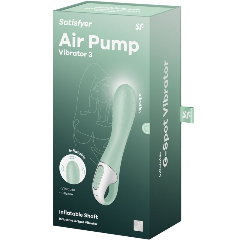 SATISFYER - AIR PUMP VIBRATOR 3 INFLATABLE G POINT MINT - Toys "n" Us