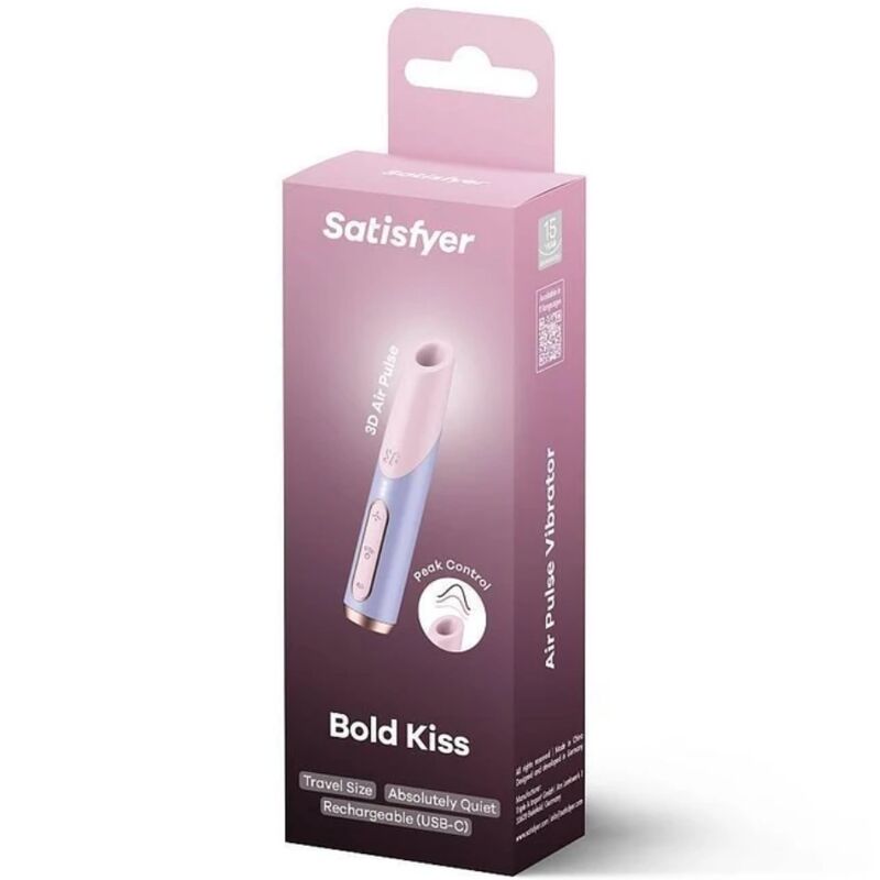 SATISFYER - BOLD KISS WAVE CLITORIS STIMULATOR PINK / VIOLET - Toys "n" Us