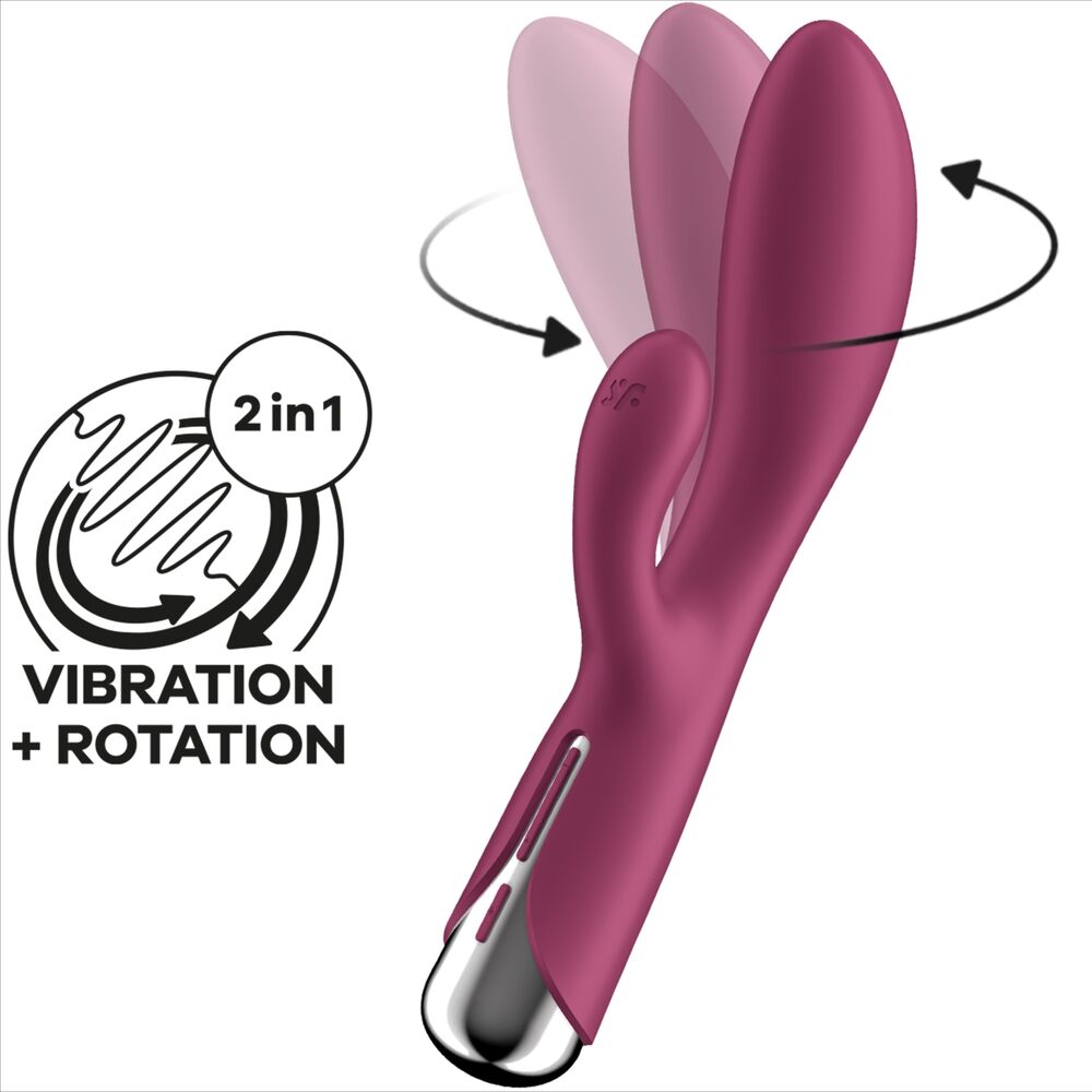 SATISFYER - COELHO GIRATÓRIO 1 CLITÓRIS E ESTIMULAO DE PONTO G VERMELHO - Toys "n" Us