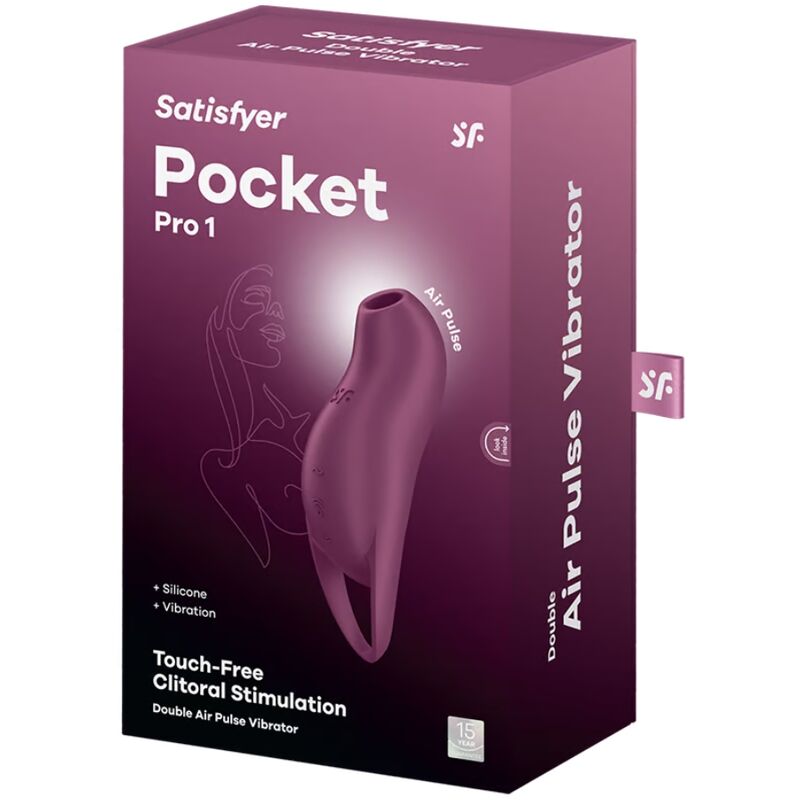 SATISFYER - POCKET PRO 1 ESTIMULADOR DE CLITÓRIS GARNET - Toys "n" Us