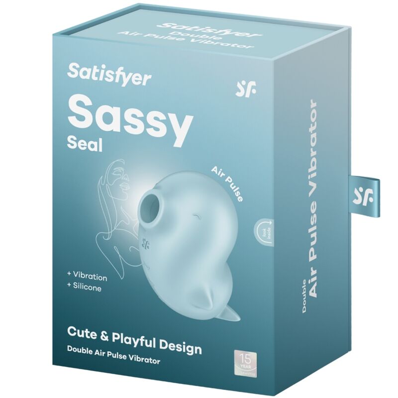 SATISFYER - SASSY SEAL ESTIMULADOR E VIBRADOR AZUL - Toys "n" Us