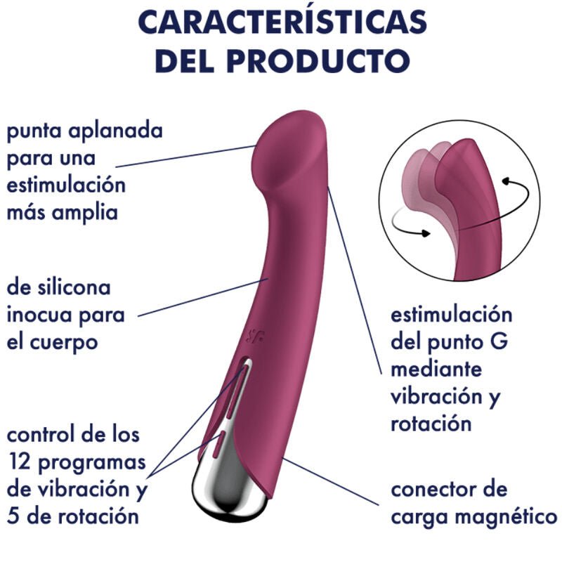 SATISFYER - SPINNING G - SPORT 1 VIBRADOR ROTATOR VERMELHO - Toys "n" Us