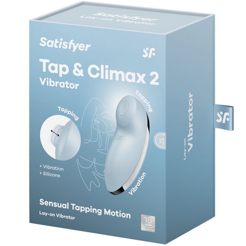 SATISFYER - TAP & CLIMAX 2 VIBRATOR & STIMULATOR BLUE - Toys "n" Us