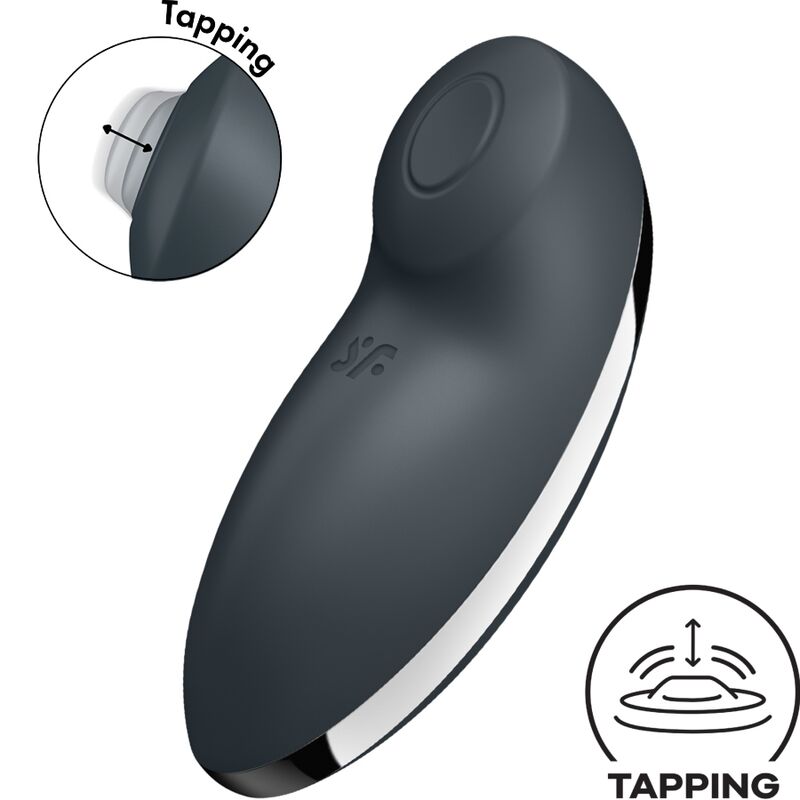 SATISFYER - TAP & CLIMAX 2 VIBRATOR & STIMULATOR GREY - Toys "n" Us