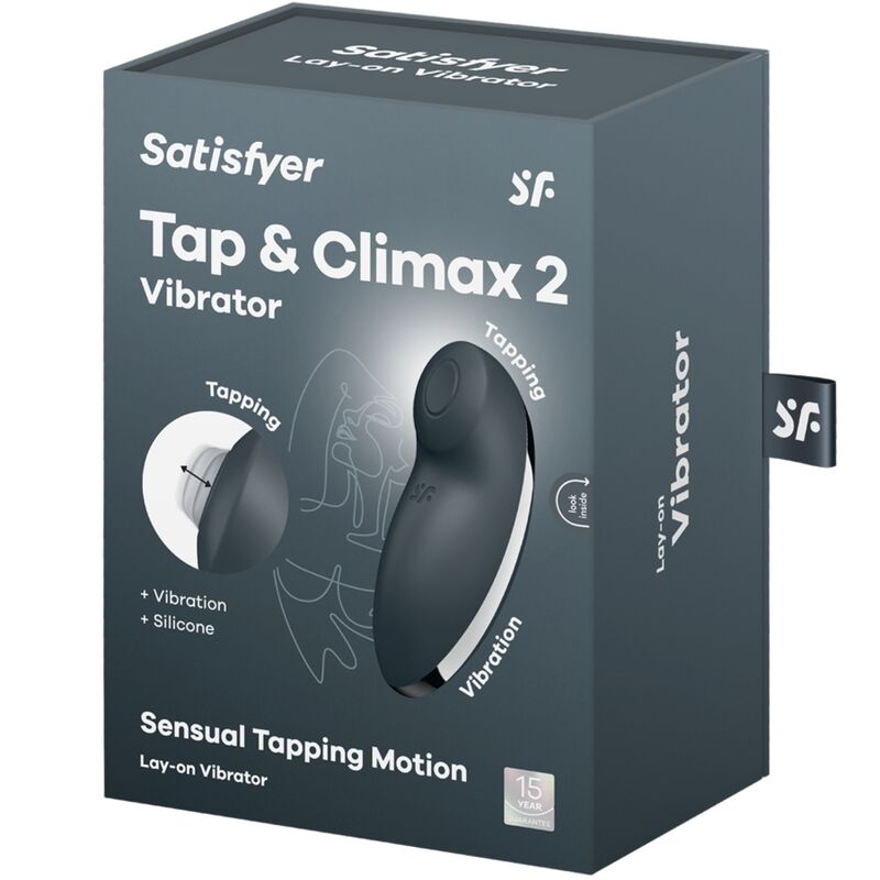 SATISFYER - TAP & CLIMAX 2 VIBRATOR & STIMULATOR GREY - Toys "n" Us