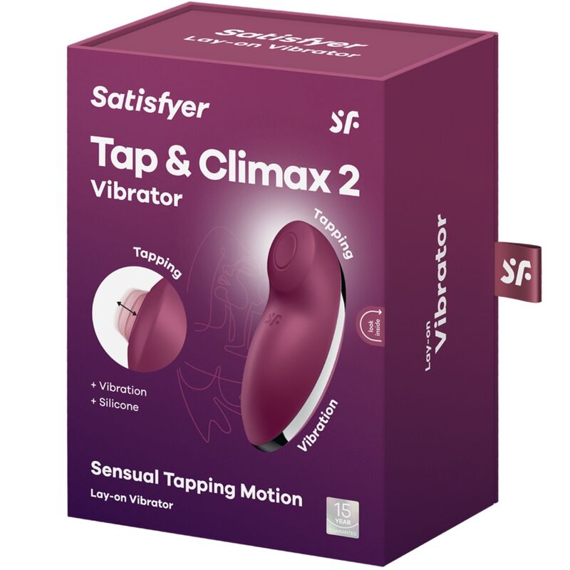 SATISFYER - TAP & CLIMAX 2 VIBRATOR & STIMULATOR RED - Toys "n" Us
