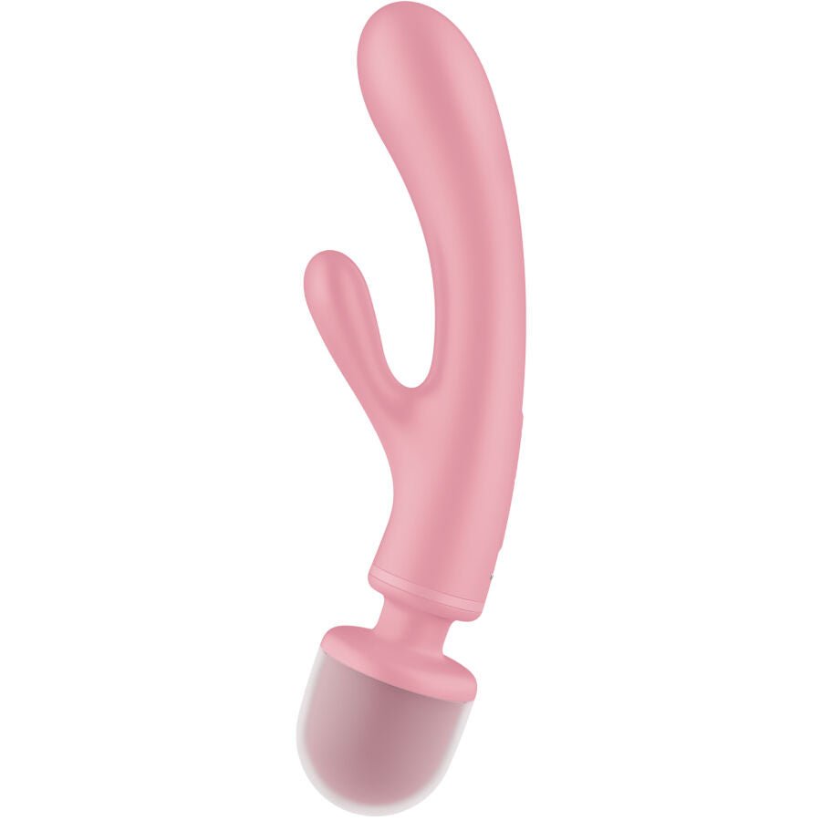 SATISFYER - TRIPLE LOVER RABBIT VIBRADOR MASSAGER ROSA - Toys "n" Us