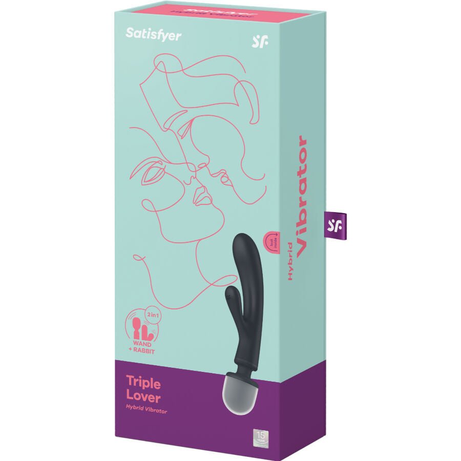 SATISFYER - TRIPLE LOVER RABBIT VIBRADOR MASSAGER ROSA - Toys "n" Us