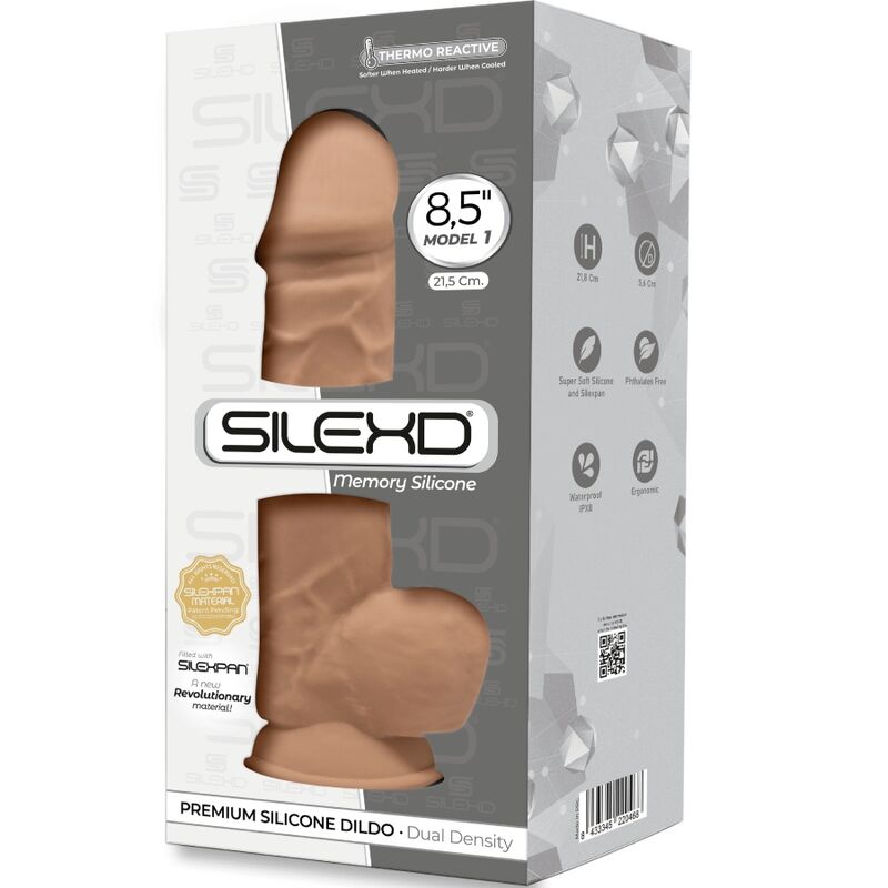 SILEXD - MODELO 1 PÊNIS REALÍSTICO PREMIUM SILEXPAN SILICONE CARAMELO 21.5 CM - Toys "n" Us
