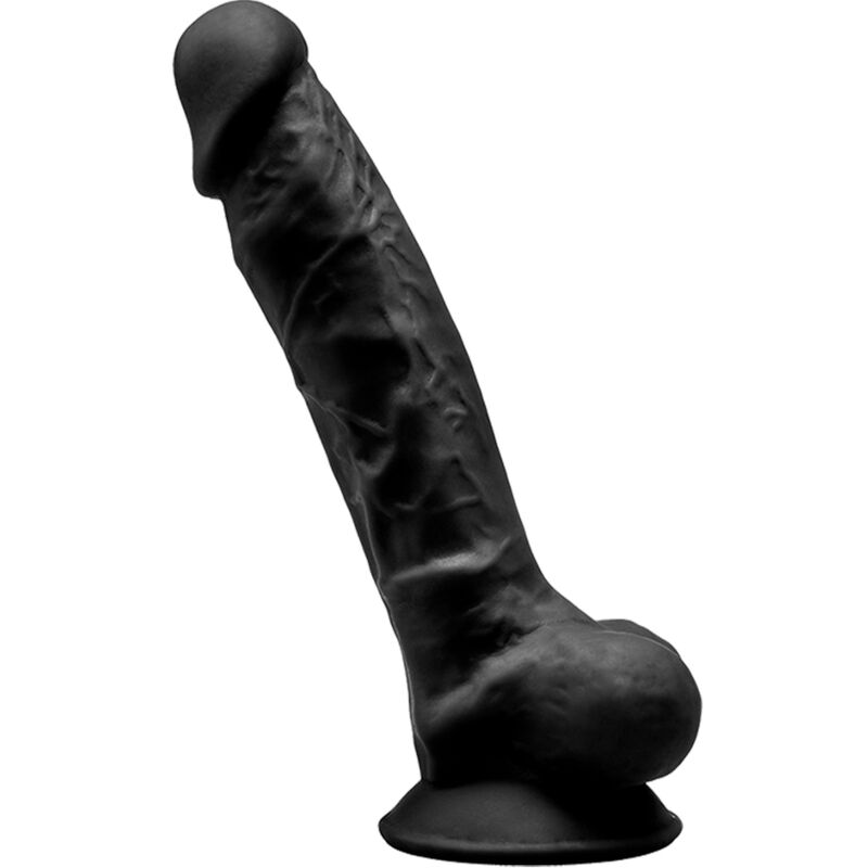 SILEXD - MODELO 1 PÊNIS REALÍSTICO PREMIUM SILEXPAN SILICONE PRETO 17.5 CM - Toys "n" Us