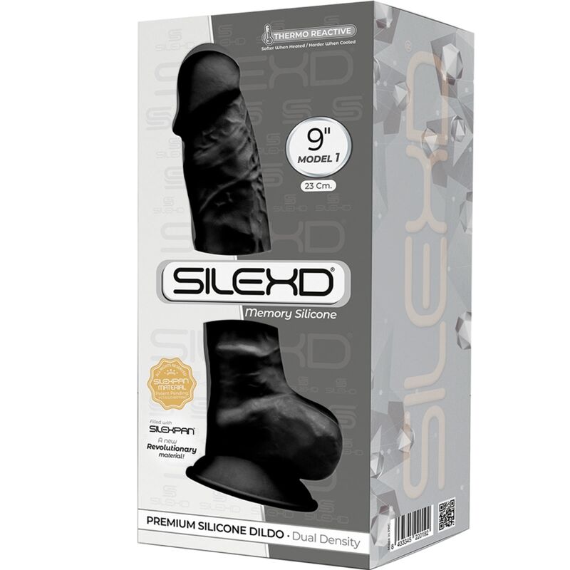 SILEXD - MODELO 1 PÊNIS REALÍSTICO PREMIUM SILEXPAN SILICONE PRETO 23 CM - Toys "n" Us