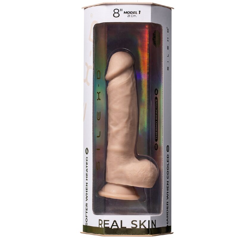 SILEXD - REAL SKIN SUPER REALISTIC PENIS THERMO REACTIVE 21 CM PREMIUM SILEXPAN FLESH - Toys "n" Us