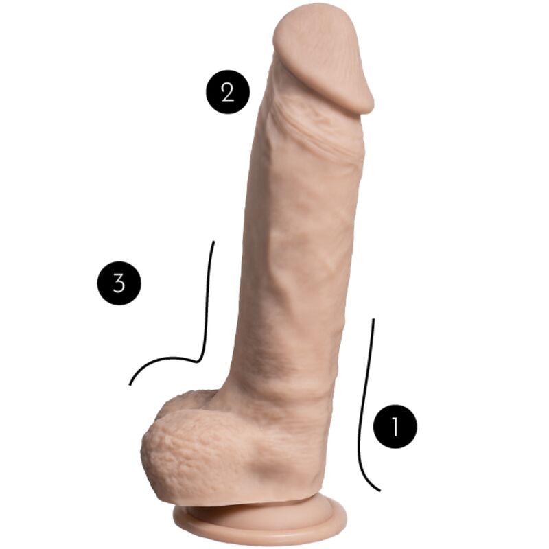 SILEXD - REAL SKIN SUPER REALISTIC PENIS THERMO REACTIVE 23 CM PREMIUM SILEXPAN FLESH - Toys "n" Us
