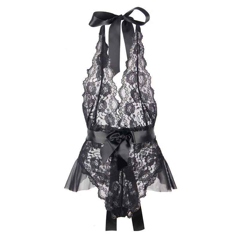 SUBBLIME - 930882 SEXY BODY WITH RUFFLES BLACK L/XL - Toys "n" Us