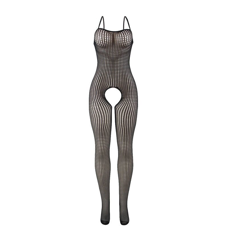 SUBBLIME - 951726 BLACK ELASTIC FISHNET CROTCHLESS BODYSTOCKING ONE SIZE - Toys "n" Us