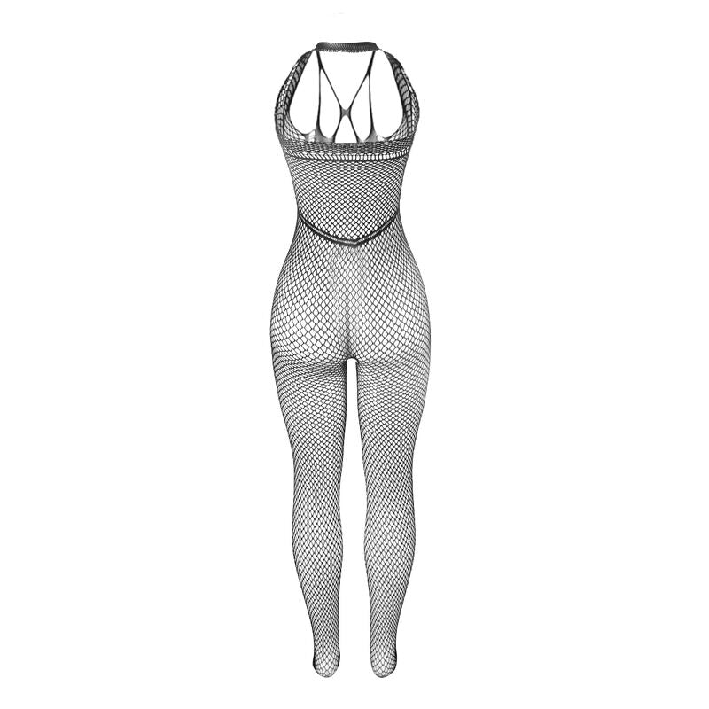 SUBBLIME - 951788 LONG FISHNET BODYSTOCKING WITH STRAPS ON CHEST AND BACK BLACK ONE SIZE - Toys "n" Us