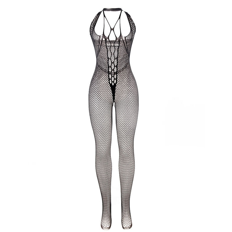 SUBBLIME - 951788 LONG FISHNET BODYSTOCKING WITH STRAPS ON CHEST AND BACK BLACK ONE SIZE - Toys "n" Us