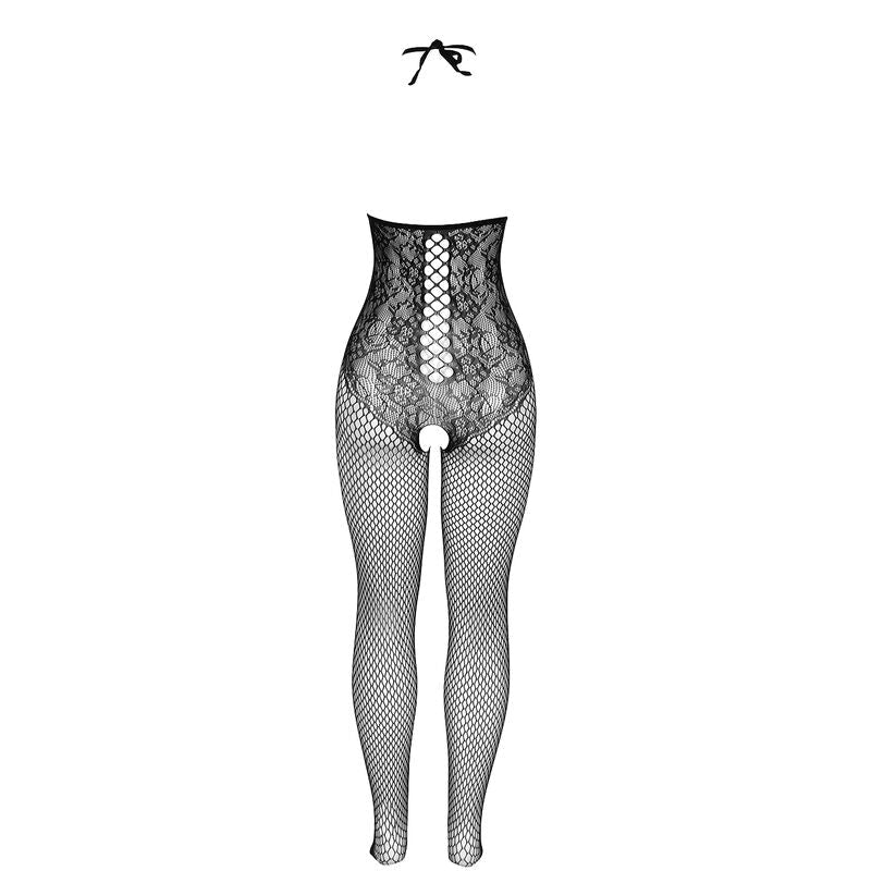 SUBBLIME - 951849 OPEN CUP FISHNET BODYSTOCKING AND HALTER NECK BLACK ONE SIZE - Toys "n" Us