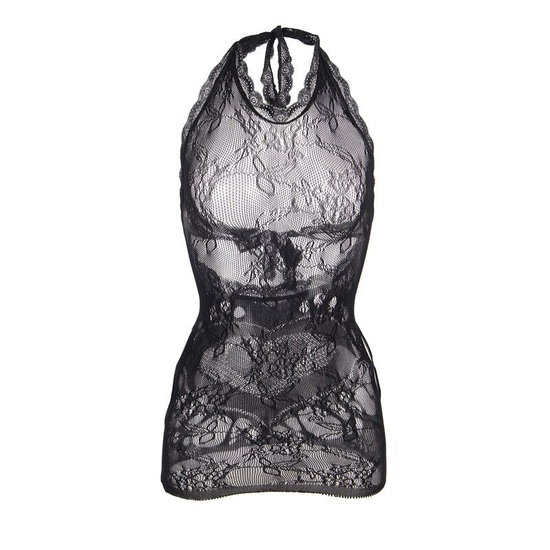 SUBBLIME - 952075 SHORT FISHNET DRESS WITH BACK BACK AND HEART DETAIL BLACK ONE SIZE - Toys "n" Us