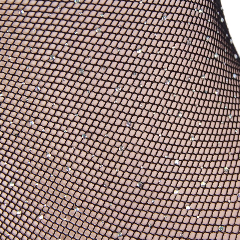 SUBBLIME - 952297 GLOSSY FISHNET BODY WITH OFF SHOULDERS LONG SLEEVE BLACK ONE SIZE - Toys "n" Us