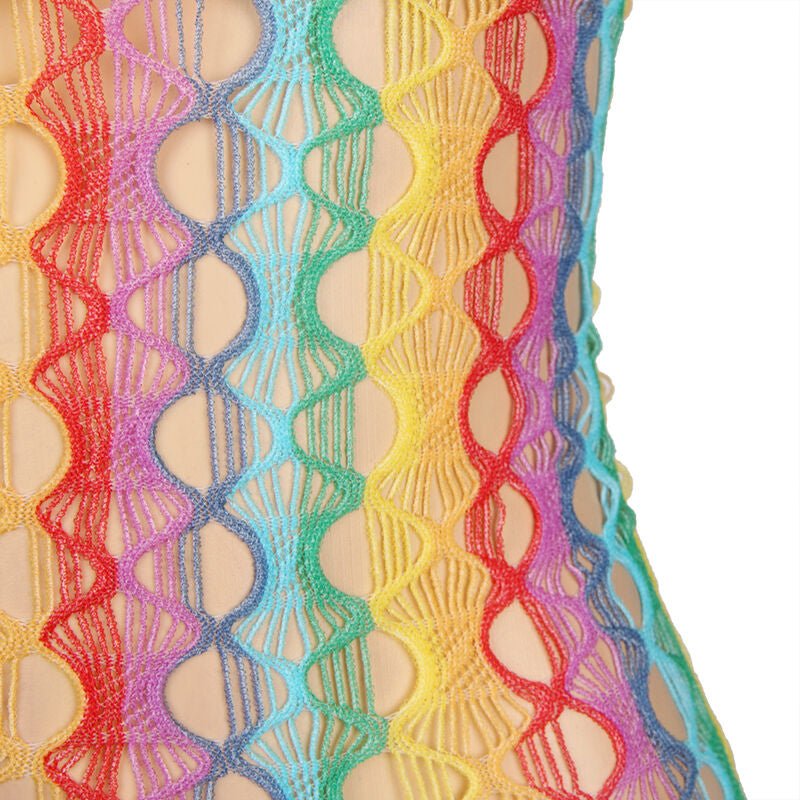SUBBLIME - 952365 RAINBOW BARE SHOULDER FISHNET DRESS ONE SIZE - Toys "n" Us