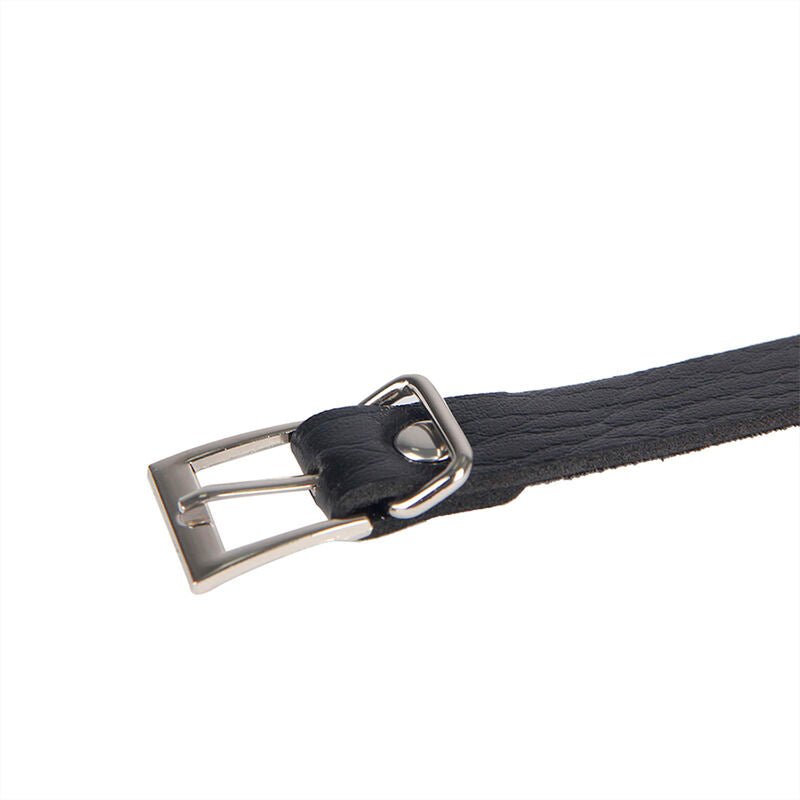 SUBBLIME - 953713 PUNK BONDAGE BELT METAL BUCKLE BLACK ONE SIZE - Toys "n" Us