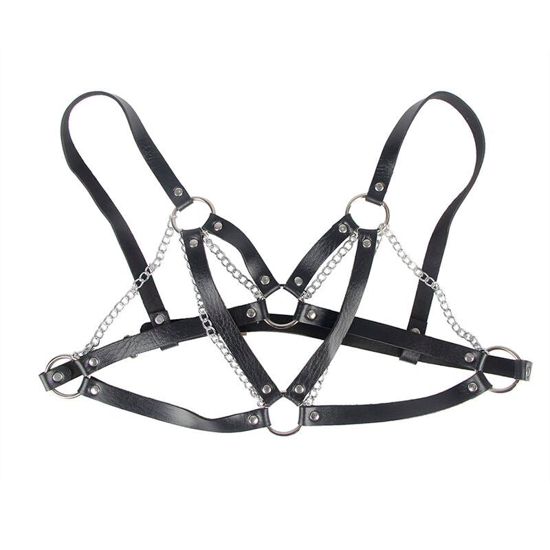 SUBBLIME - 953713 PUNK BONDAGE BELT METAL BUCKLE BLACK ONE SIZE - Toys "n" Us