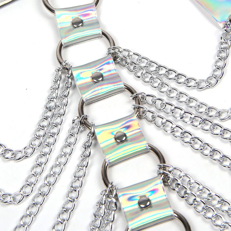 SUBBLIME - 953737 CHEST HARNESS WITH RINGS AND CHAINS SILVER ONE SIZE - Toys "n" Us