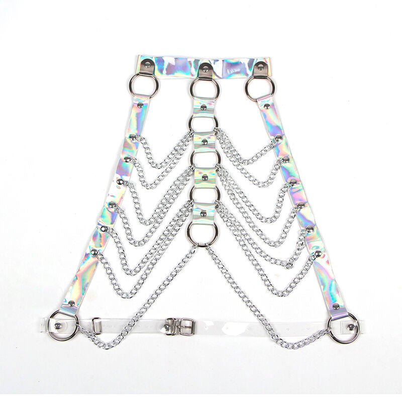 SUBBLIME - 953737 CHEST HARNESS WITH RINGS AND CHAINS SILVER ONE SIZE - Toys "n" Us