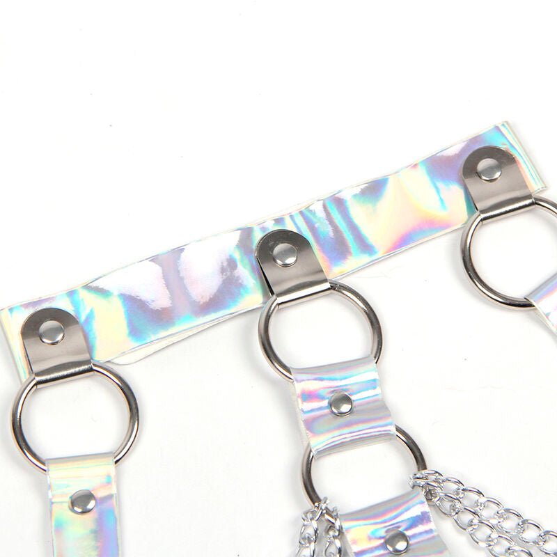 SUBBLIME - 953737 CHEST HARNESS WITH RINGS AND CHAINS SILVER ONE SIZE - Toys "n" Us