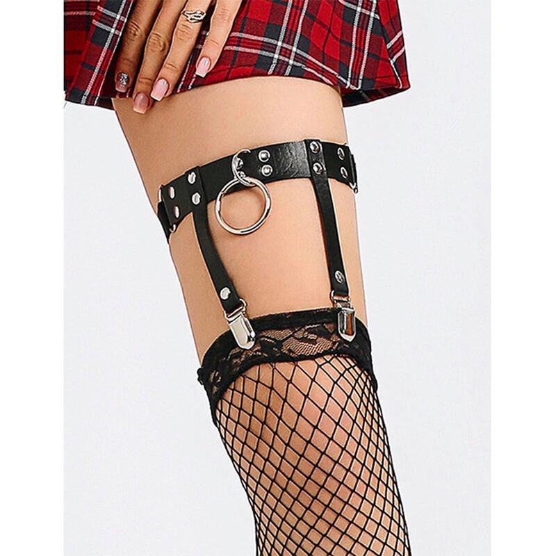 SUBBLIME - 953744 ADJUSTABLE LEATHER PUNK GARTER BLACK ONE SIZE - Toys "n" Us