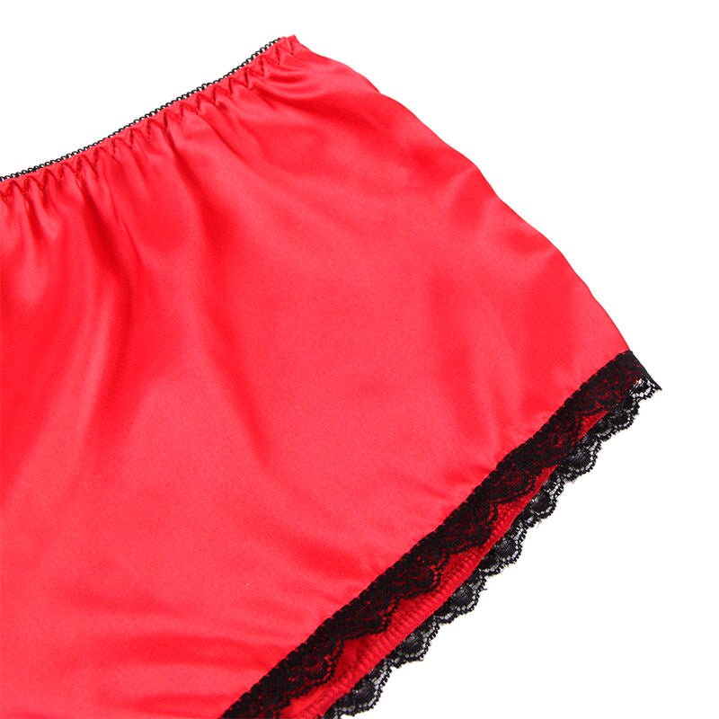 SUBBLIME - 953904 SILK AND LACE NIGHTGOWN + PANTIES RED L/XL - Toys "n" Us