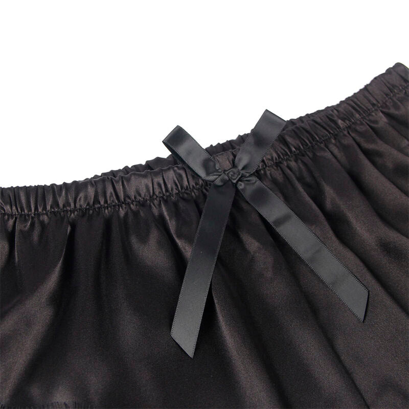 SUBBLIME - 953935 CASUAL SILK NIGHTGOWN + LACE PANTS BLACK S/M - Toys "n" Us