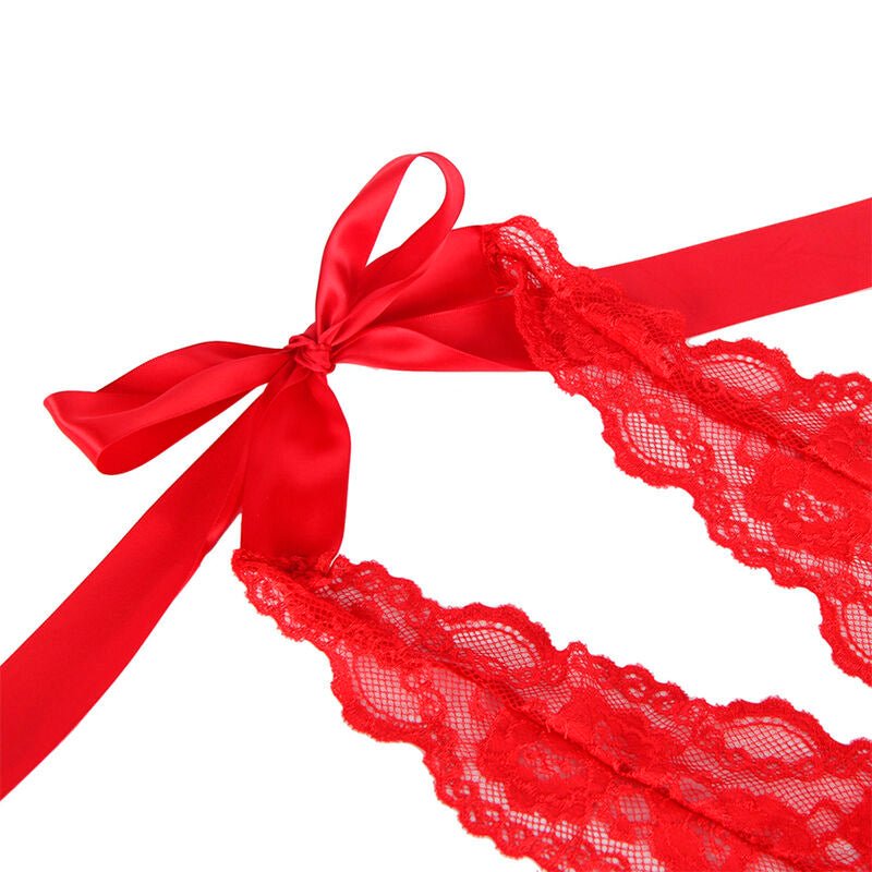 SUBBLIME - 953980 SEXY BODY WITH RUFFLES + BELT RED L/XL - Toys "n" Us