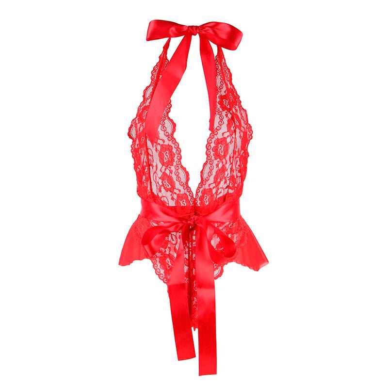 SUBBLIME - 953980 SEXY BODY WITH RUFFLES + BELT RED L/XL - Toys "n" Us